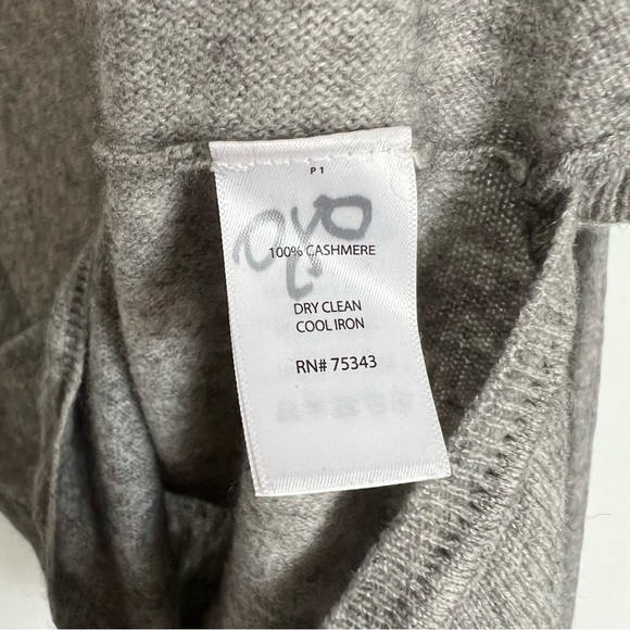 🐑 Max studio / cashmere 2 ply casual long sleeve grey sweater - Picture 4 of 8